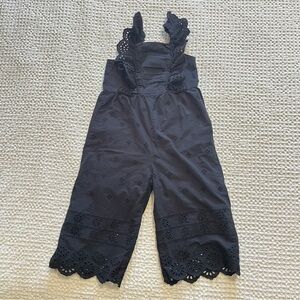Mayoral Girls Eyelet Cotton Jumpsuit